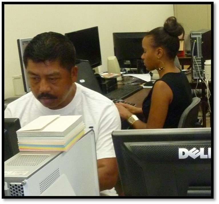 Student using their computer