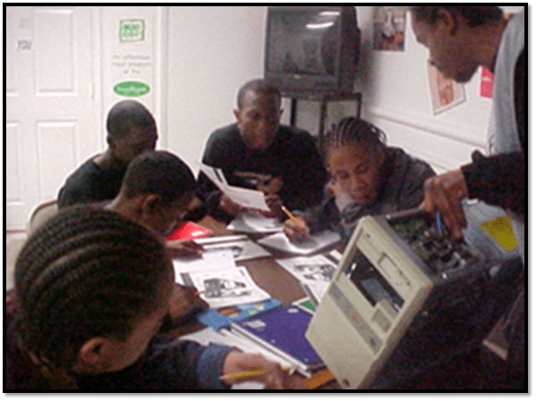 Students in a computer class